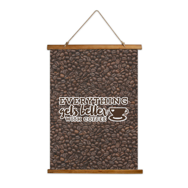 Custom Coffee Addict Wall Hanging Tapestry - Tall