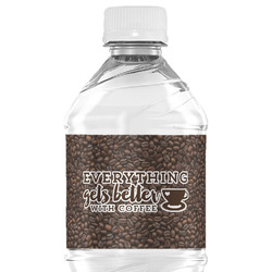 Coffee Addict Water Bottle Labels - Custom Sized