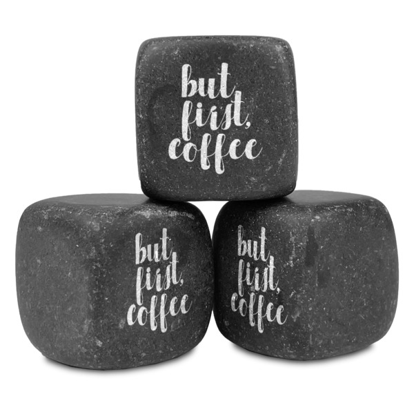 Custom Coffee Addict Whiskey Stone Set - Set of 3