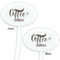 Coffee Addict White Plastic 7" Stir Stick - Double Sided - Oval - Front & Back