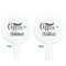 Coffee Addict White Plastic 7" Stir Stick - Double Sided - Round - Front & Back