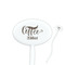 Coffee Addict White Plastic 7" Stir Stick - Oval - Closeup