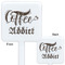 Coffee Addict White Plastic Stir Stick - Double Sided - Approval