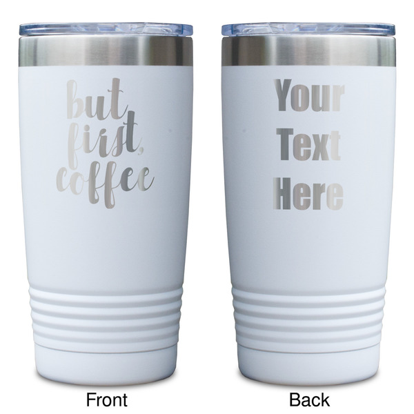 Coffee Addict White Polar Camel Tumbler - 20oz - Double Sided - Approval