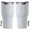 Coffee Addict White RTIC Tumbler - Front and Back