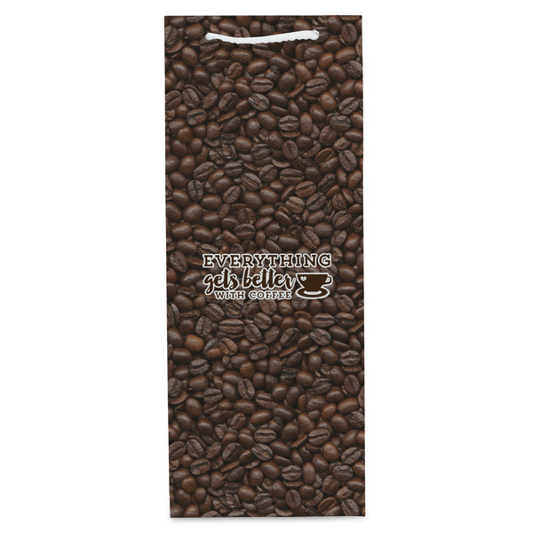 Coffee Addict Wine Gift Bag - Gloss - Front