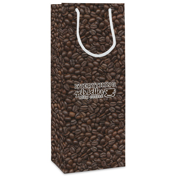 Custom Coffee Addict Wine Gift Bags