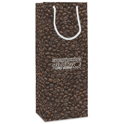 Coffee Addict Wine Gift Bags - Matte