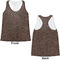Coffee Addict Womens Racerback Tank Tops - Medium - Front and Back