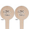 Coffee Addict Wooden 4" Food Pick - Round - Double Sided - Front & Back