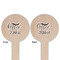 Coffee Addict Wooden 6" Food Pick - Round - Double Sided - Front & Back