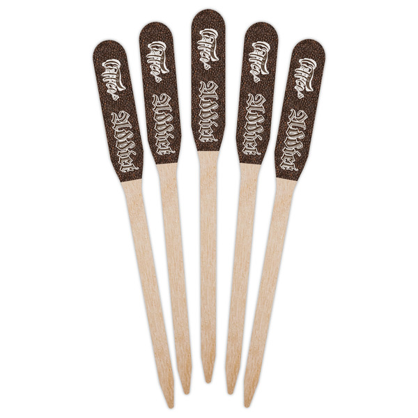 Coffee Addict Wooden Food Pick - Paddle - Fan View