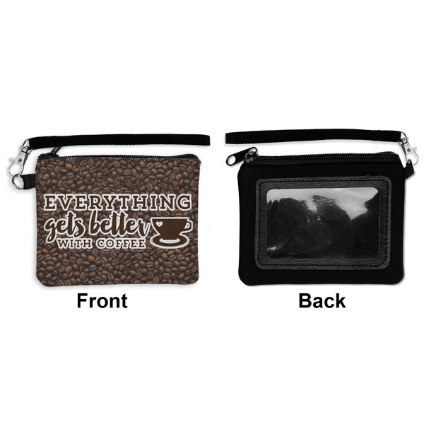 Coffee Addict Wristlet ID Cases - Front & Back