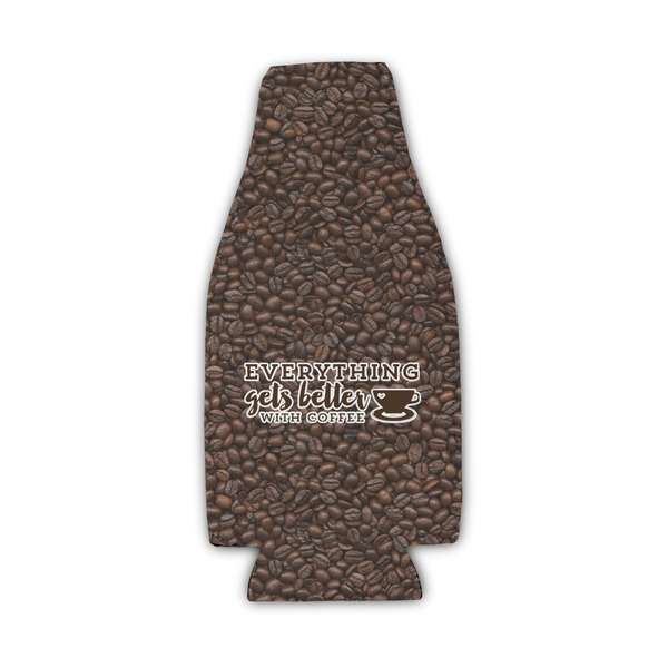 Coffee Addict Zipper Bottle Cooler - Set of 4 - FRONT