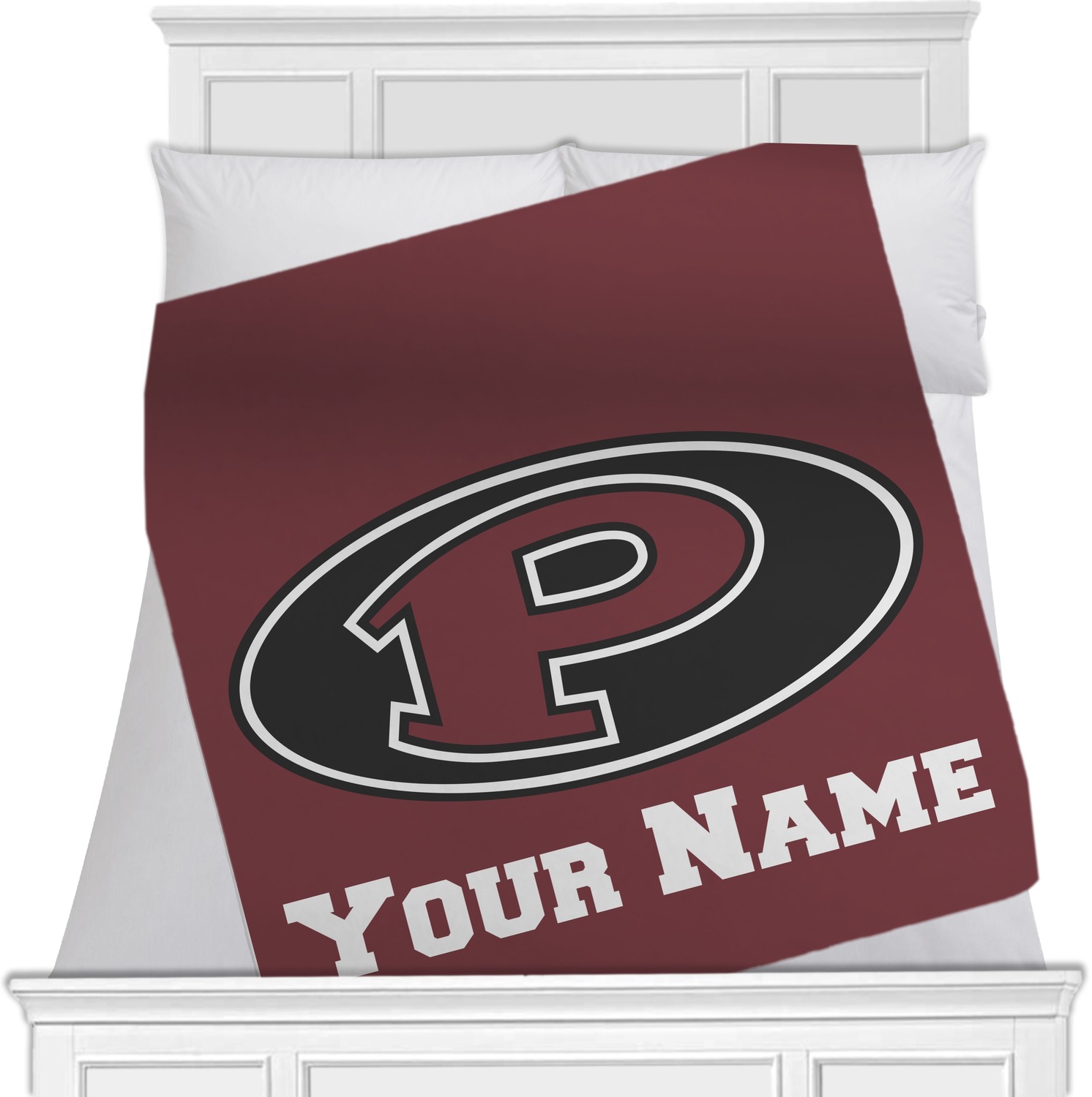 Pearland Oilers "P" Fleece Blanket 40"x30" Double Sided