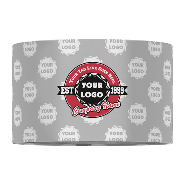 Logo & Tag Line 12" Drum Lampshade - FRONT (Fabric)