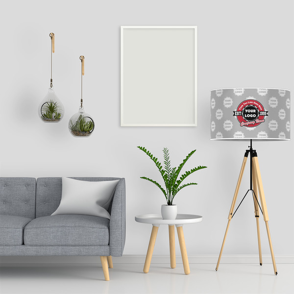 Logo & Tag Line 12" Drum Lampshade - LIFESTYLE