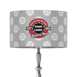 Logo & Tag Line 12" Drum Lamp Shade - Fabric (Personalized)