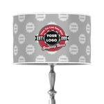 Logo & Tag Line 12" Drum Lamp Shade - Poly-film (Personalized)