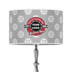 Logo & Tag Line 12" Drum Lamp Shade - Poly-film (Personalized)