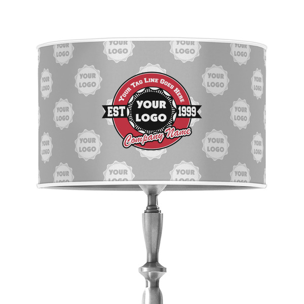 Custom Logo & Tag Line 12" Drum Lamp Shade - Poly-film (Personalized)