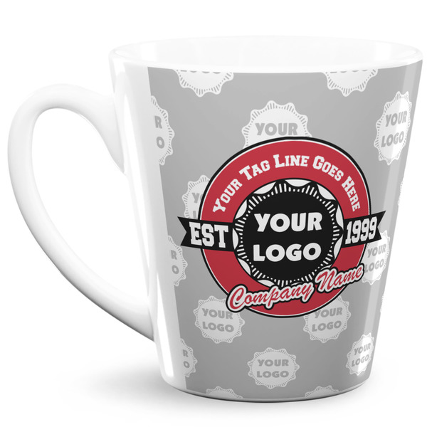 Custom Logo & Tag Line 12 oz Latte Mug (Personalized)