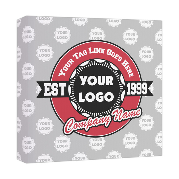 Custom Logo & Tag Line Canvas Print - 12" x 12" w/ Logos