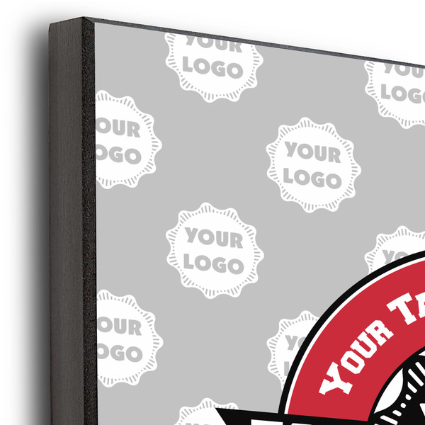 Logo & Tag Line 12x12 Wood Print - Closeup