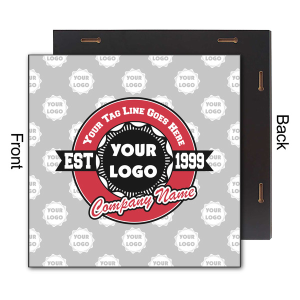 Logo & Tag Line 12x12 Wood Print - Front & Back View