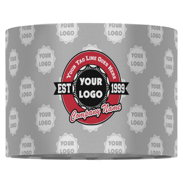Logo & Tag Line 16" Drum Lampshade - FRONT (Fabric)
