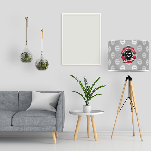 Logo & Tag Line 16" Drum Lampshade - LIFESTYLE