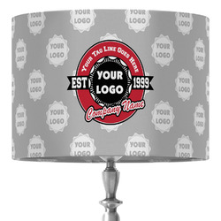 Logo & Tag Line 16" Drum Lamp Shade - Fabric (Personalized)