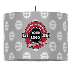 Logo & Tag Line Drum Pendant Lamp (Personalized)