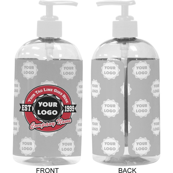 Logo & Tag Line 16 oz Plastic Liquid Dispenser- Approval- White