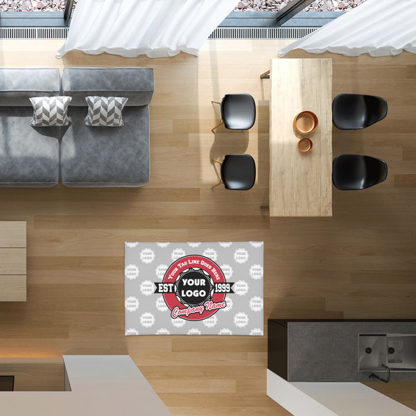 Logo & Tag Line 2'x3' Indoor Area Rugs - IN CONTEXT