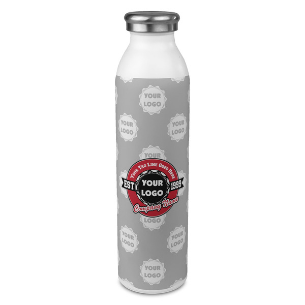 Custom Logo & Tag Line 20oz Stainless Steel Water Bottle - Full Print w/ Logos