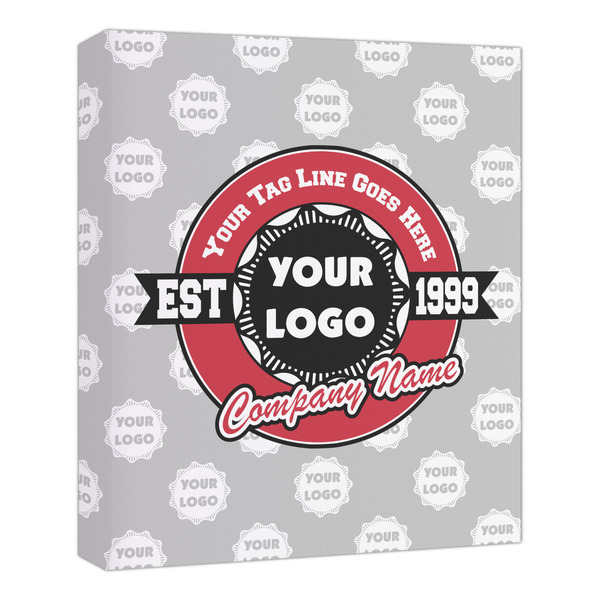 Custom Logo & Tag Line Canvas Print - 20" x 24" w/ Logos