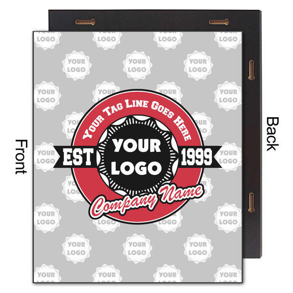 Logo & Tag Line 20x24 Wood Print - Front & Back View