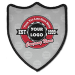 Logo & Tag Line Iron on Shield Patch B w/ Logos
