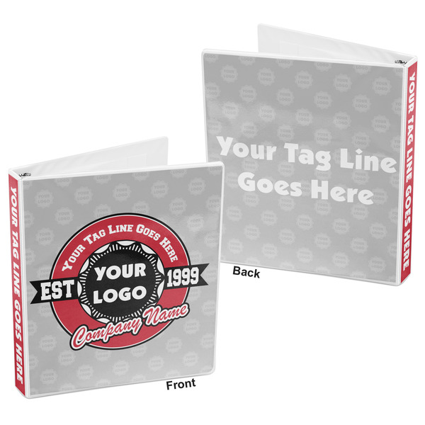 Logo & Tag Line 3-Ring Binder Front and Back