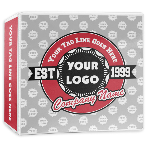 Custom Logo & Tag Line 3-Ring Binder - 3 inch (Personalized)