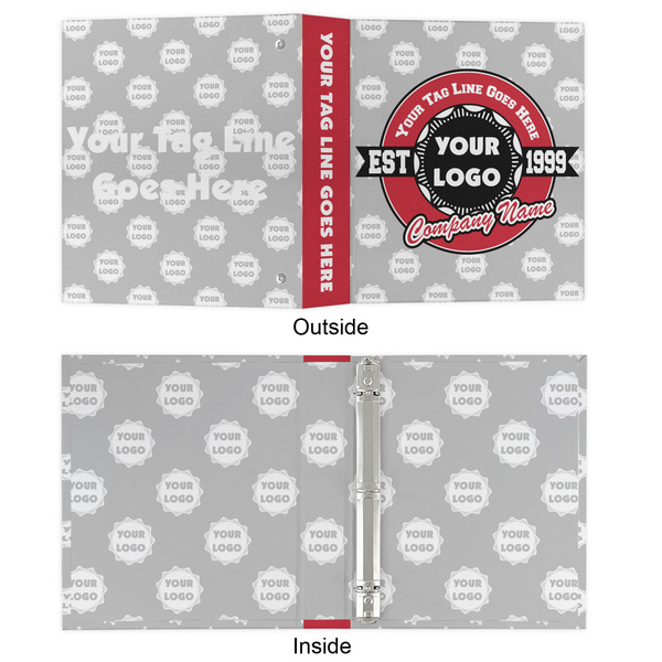 Logo & Tag Line 3 Ring Binders - Full Wrap - 1" - APPROVAL