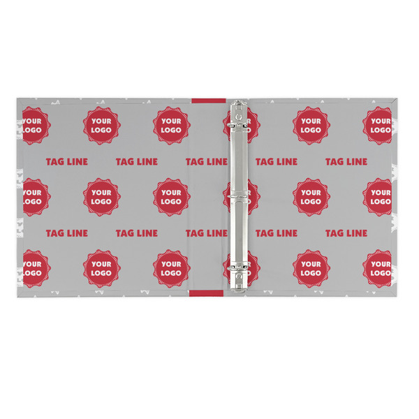Logo & Tag Line 3 Ring Binders - Full Wrap - 1" - OPEN INSIDE