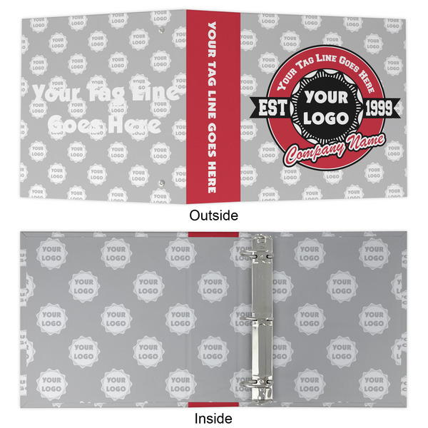 Logo & Tag Line 3 Ring Binders - Full Wrap - 2" - APPROVAL