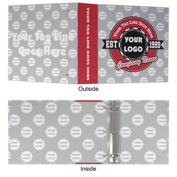 Logo & Tag Line 3 Ring Binders - Full Wrap - 3" - APPROVAL