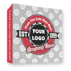 Logo & Tag Line 3-Ring Binder - Full Wrap - 3" (Personalized)