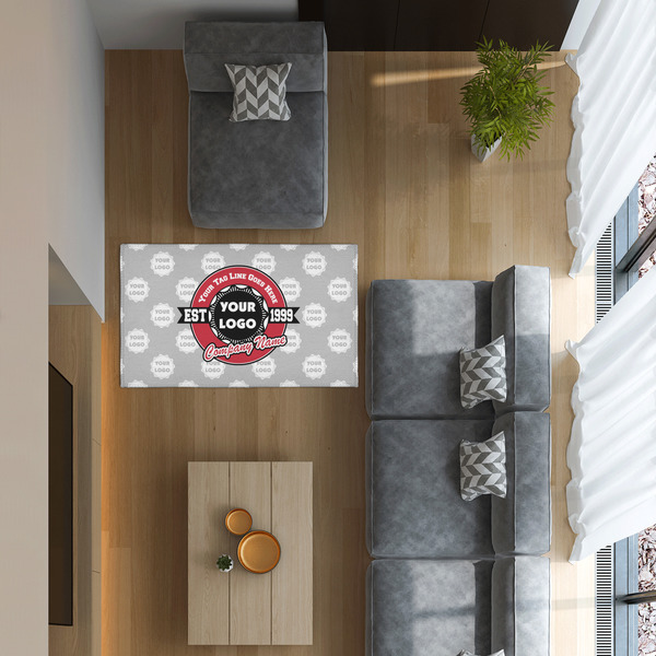 Logo & Tag Line 3'x5' Indoor Area Rugs - IN CONTEXT