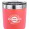 Logo & Tag Line 30 oz Stainless Steel Ringneck Tumbler - Coral - CLOSE UP