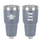 Logo & Tag Line 30 oz Stainless Steel Tumbler - Grey - Double-Sided (Personalized)