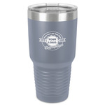 Logo & Tag Line 30 oz Stainless Steel Tumbler - Grey - Single-Sided (Personalized)